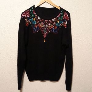 Sparkly soft Sweater, Bejeweled, sequins & beads